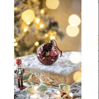 D3.9 Christmas Ball Ornaments, Glass Decorative Hanging Ball Christmas