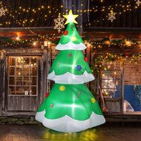6.9ft Christmas Tree With 4 LED Light Bundles And Pocket Inflatable