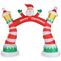 8.9ft Christmas Arch, 7 LED Lights, Drawstring Pockets, Christmas
