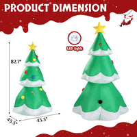 6.9ft Christmas Tree With 4 LED Light Bundles And Pocket Inflatable
