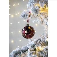 D3.9 Christmas Ball Ornaments, Glass Decorative Hanging Ball Christmas