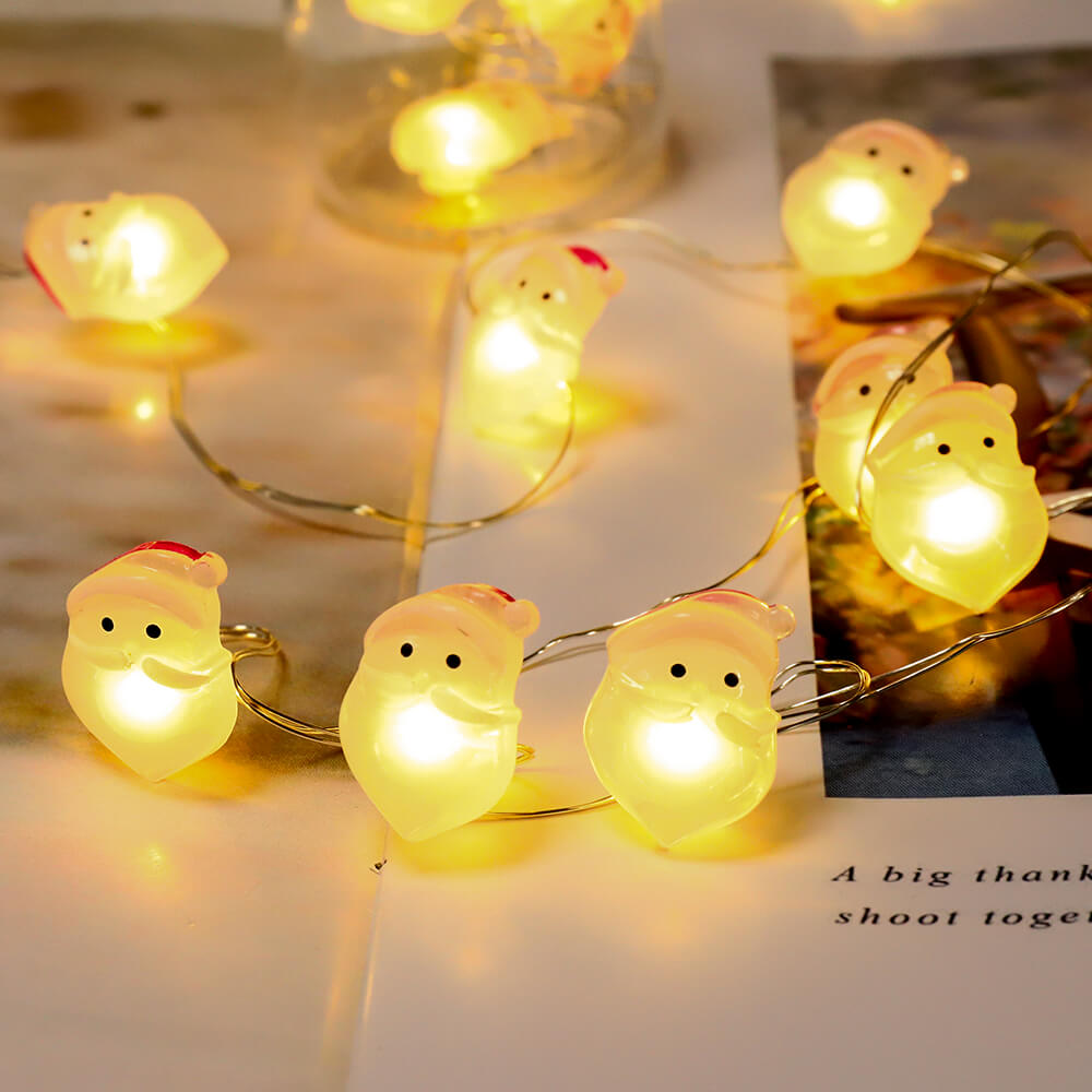 6.56FT 20LEDs Christmas Santa Claus String Lights