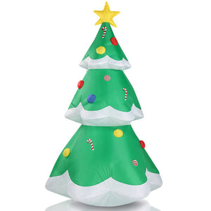 6.9ft Christmas Tree With 4 LED Light Bundles And Pocket Inflatable