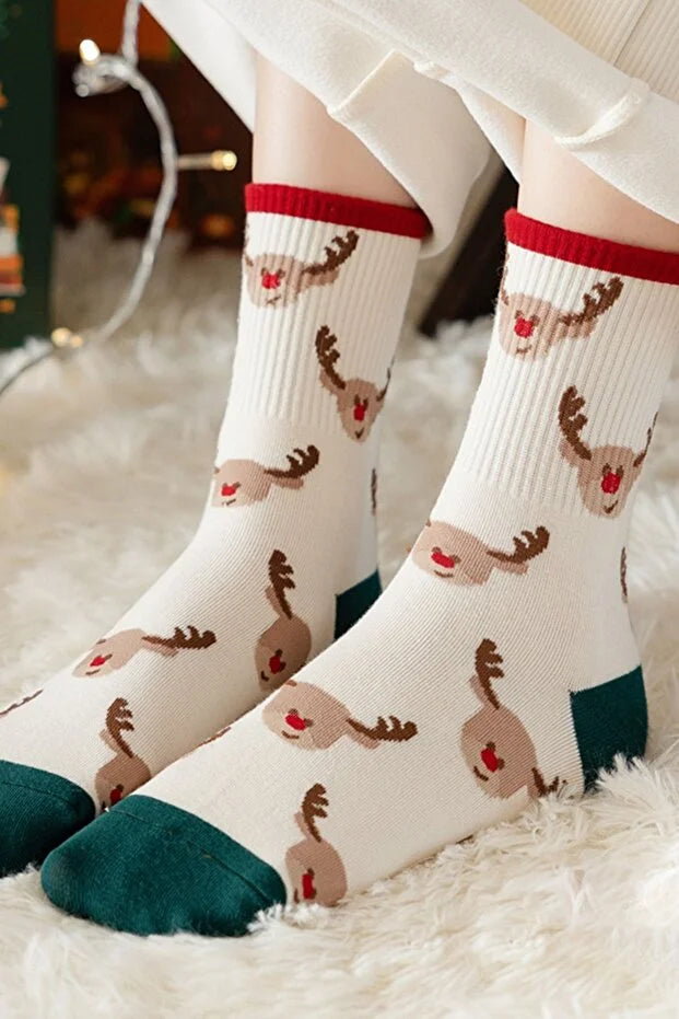 4 Pair Unisex Christmas Socks Soft Comfortable Festive Style