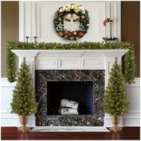 Christmas Wreath Reef For Front Door Window 24 Inch Pine Artificial