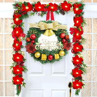 Christmas Wreath Reef For Front Door Window 24 Inch Pine Artificial