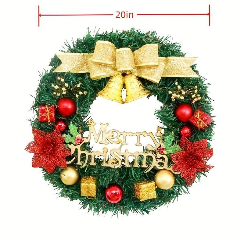 Christmas Wreath Reef For Front Door Window 24 Inch Pine Artificial