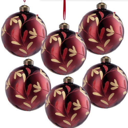 D3.9 Christmas Ball Ornaments, Glass Decorative Hanging Ball Christmas