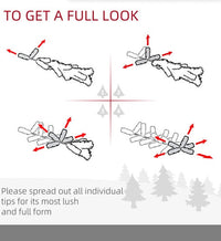 HOMCOM Prelit Holiday Christmas 4-Piece Set, Garland Wreath And Set Of