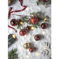 D3.9 Christmas Ball Ornaments, Glass Decorative Hanging Ball Christmas