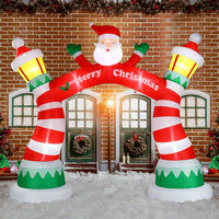 8.9ft Christmas Arch, 7 LED Lights, Drawstring Pockets, Christmas